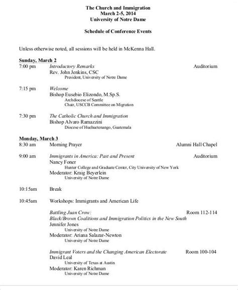 Church Conference Program Template